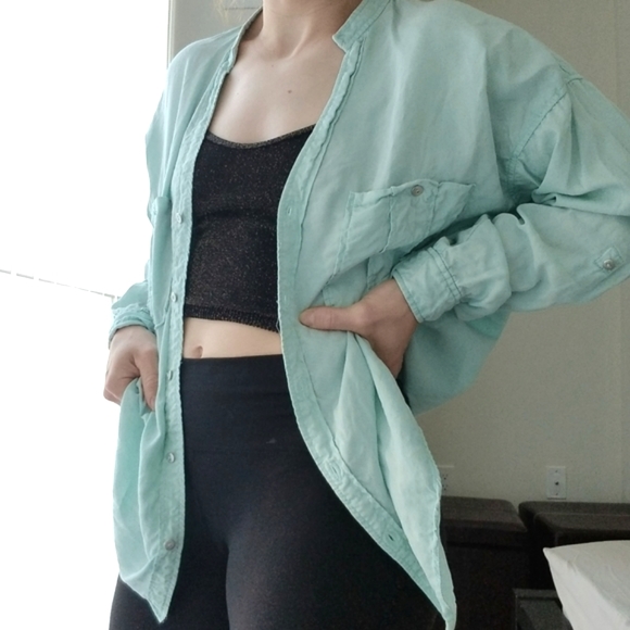 Zara light blue relaxed shirt size M - Picture 3 of 15